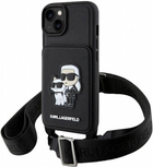 Etui CG Mobile Karl Lagerfeld Crossbody Saffiano Karl&Choupette do Apple iPhone 14 Czarny (3666339123260) - obraz 1