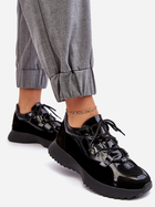 Sneakersy damskie skórzane na platformie do kostki Zazoo M01/2 36 Czarne (5905677957006) - obraz 3