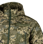 Мужская зимняя куртка SoftShell Max-Heat ММ-14 с капюшоном Пиксель M Kali защита от ветра осадков теплосохраняющая с утеплителем холофайбер 7 карманов - изображение 5