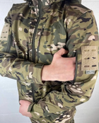 Военная мужская куртка Accord Soft-shell на флисе Мультикам S (Kali) - изображение 3