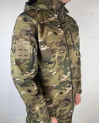 Военная мужская куртка Accord Soft-shell на флисе Мультикам S (Kali) - изображение 5