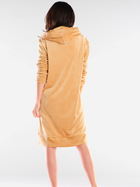 Sukienka dresowa z kapturem damska Awama A414 L/XL Beżowa (5902360554689) - obraz 2