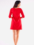 Sukienka trapezowa damska Awama A521 S Czerwona (5902360573857) - obraz 2