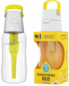 Пляшка для води Dafi Solid 500 мл з фільтруючим картриджем Жовта (5902884108184) - зображення 2