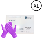 Перчатки нитриловые Hoffen Размер XL 500 пар Фиолетовые (CM_66031) - изображение 2