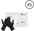 Перчатки нитриловые Hoffen Размер XS 500 пар Черные (CM_66022) - изображение 2