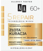 Крем AA Technologia Wieku 5Repair 60+ Złota Kuracja зміцнюючий для обличчя шиї та декольте 50 мл (5900116043975) - зображення 1