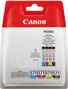 Набір картриджів Canon CLI-571 Multipack Cyan/Magenta/Yellow/Black (8714574631820) - зображення 1