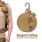 Ключниця-гаманець на пояс та рюкзак, тактичний підсумок, міні-сумка для ключів та документів (бежевий) - зображення 1