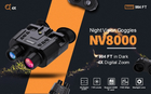Бінокль нічного бачення Dsoon NV8000 Night Vision (до 400м у темряві) з кріпленням на голову - зображення 3