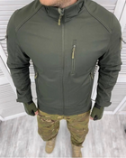 Армійська куртка Combat тканина soft-shell на флісі Оливковий XL (Kali) AI009 - зображення 1