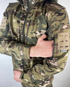 Военная мужская куртка Accord Soft-shell на флисе Мультикам L (Kali) AI012 - изображение 5