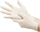 Перчатки смотровые латексные текстурированные, нестерильные Medicom SafeTouch неопудренные 6.4 г 50 пар № L (1123-D) - изображение 2