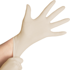 Перчатки смотровые латексные нестерильные Medicom SafeTouch Rejuvenate с ланолином и витамином Е неопудренные 50 пар № S (1163/S) - изображение 2