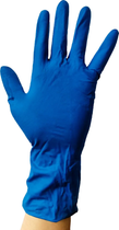 Перчатки медицинские повышенного риска латексные текстурированные, нестерильные Medicom SafeTouch Megapower High risk неопудренные синие 25 пар № M (1101-C) - изображение 2