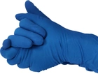Перчатки медицинские повышенного риска латексные текстурированные, нестерильные Medicom SafeTouch Megapower High risk неопудренные синие 25 пар № L (1101-D) - изображение 3