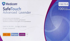 Рукавички оглядові нітрилові нестерильні, текстуровані Medicom SafeTouch Advanced Lavender неопудрені 3.4 г лавандові 50 пар № S (1182-TG_B) - зображення 1