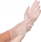 Перчатки смотровые виниловые нестерильные Medicom SafeTouch неопудренные прозрачные 50 пар № S (11131-A) - изображение 2