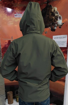 Куртка тактическая Soft Shell водонепроницаемая флис хаки 48 - изображение 3