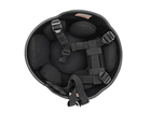 Страйкбольный шлем MICH 2000 версия "light" – BLACK [8FIELDS] (для страйкбола) - изображение 3