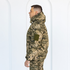 Бушлат камуфляжний зимовий Піксель на флісі та синтепоні, чоловіча зимова куртка на резинці 50 - зображення 2