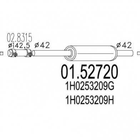 Глушник середній MTS 0152720 Volkswagen Vento, Golf 1H0253209H, 1H0253209G