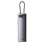 HUB Baseus Metal Gleam 12in1 2USB3.1+2USB3.0+HDMI+Type-C3.1+PD+TF+SD+DP+3.5mm+RJ45 Grey (WKWG020213)