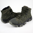 Ботинки кожаные OKSY TACTICAL Olive демисезонные 40 размер - изображение 2