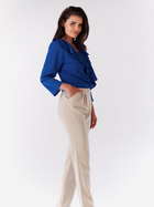 Bluzka damska z falbanką Awama A189 XL Niebieska (5902360518995) - obraz 3