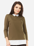 Bluzka damska elegancka Awama A208 L/XL Khaki (5902360519756) - obraz 1