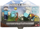 Zestaw figurek Mattel Minecraft Steve and Armored (0194735032068) - obraz 1