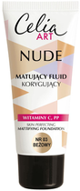 Podkład do twarzy Celia Art Nude matujący fluid korygujący 03 Beige 30 ml (5900525022530) - obraz 1