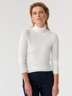 Sweter z golfem damski z wiskozy Tatuum NEKOKI T2318.090 XS Biały (5900142260698) - obraz 1