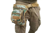 Тактична сумка на бедро Hawk сіро-зелений камуфляж - зображення 1