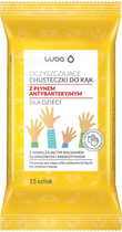 Chusteczki do rąk Luba oczyszczające z płynem antybakteryjnym dla dzieci 15 szt (5905669367691) - obraz 1