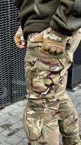 Штаны тактические мультикам зимние с наколенниками, военные штаны утепленные на синтепоне зимние multicam ЗСУ 58 - изображение 2