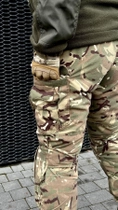 Штаны тактические мультикам зимние с наколенниками, военные штаны утепленные на синтепоне зимние multicam ЗСУ 50 - изображение 4