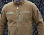 Флисовая кофта Кіраса тактическая ткань премиум качества койот размер L (50-52) 4131-1 - изображение 4