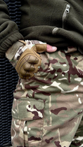 Штаны тактические мультикам зимние с наколенниками, военные штаны утепленные на синтепоне зимние multicam ЗСУ 54 - изображение 9