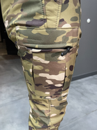 Брюки тактические флисовые, размер XXL, Мультикам, утепленные брюки для военных на флисе, тактические штаны - изображение 4