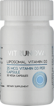 Ліпосомальний Вітамін Д3 Vitrunova 25 мкг 1000 МО для лікування та профілактики 30 капсул (8718546676727) - зображення 1