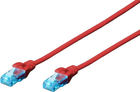 Patchcord Digitus UTP Cat 5e 10 m Red (4016032198987) - obraz 1