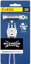 Maszynka do golenia Wilkinson Essentials 3 Hybrid dla mężczyzn i 4 wkłady (4027800513505) - obraz 1