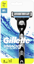 Ручна бритва Gillette Mach3 Start + змінні леза 2 шт (7702018462186) - зображення 1