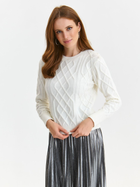 Sweter damski z perełkami Top Secret SSW3637BI 34 Biały (5903411539402) - obraz 4
