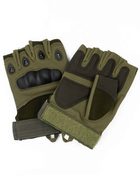 Тактичні рукавиці Combat безпалі (олива) XL - зображення 3