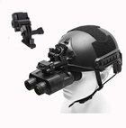 Прилад бінокуляр нічного бачення NV8160 до 400м з кріпленням на голову та шолом Чорний (Kali) - зображення 1