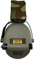 Наушники тактические активные Sordin Supreme Pro X с LED фонарём Зеленые (75302-X-07-S) - изображение 2