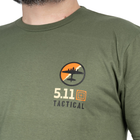 Футболка з малюнком 5.11 Tactical EMEA Bombs Away Military Green XL (76282-225) - изображение 3