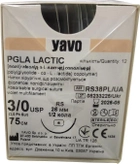 Нитка хірургічна розсмоктувальна стерильна YAVO Poland PGLA LACTIC Поліфіламентна USP 3/0 75 см RS 26 мм 1/2 кола (5901748099163) - зображення 1